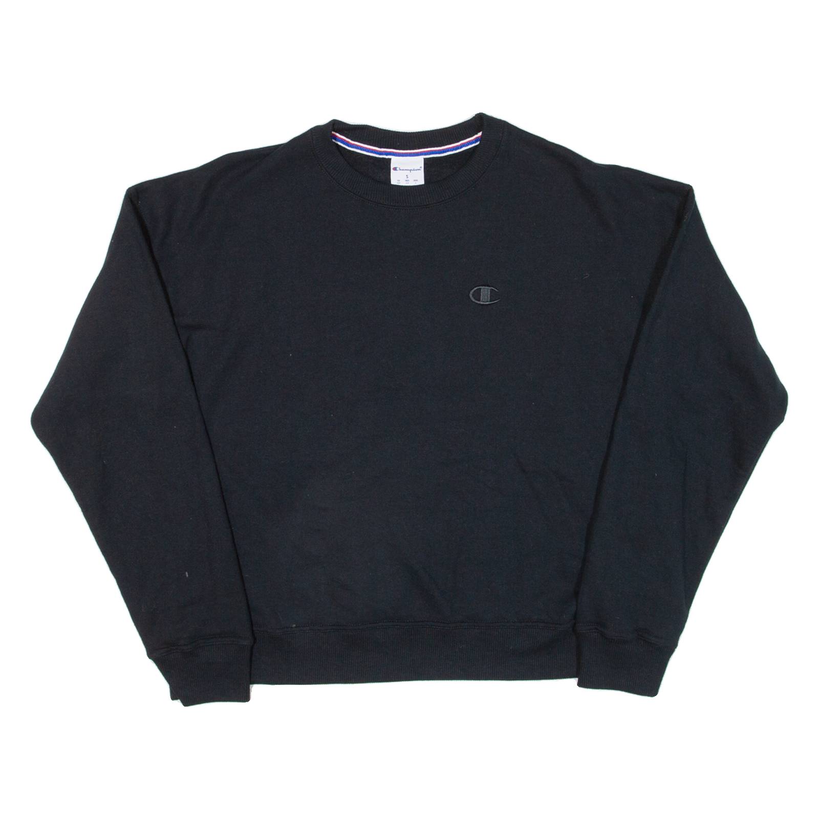 CHAMPION Womens Sweatshirt Black S