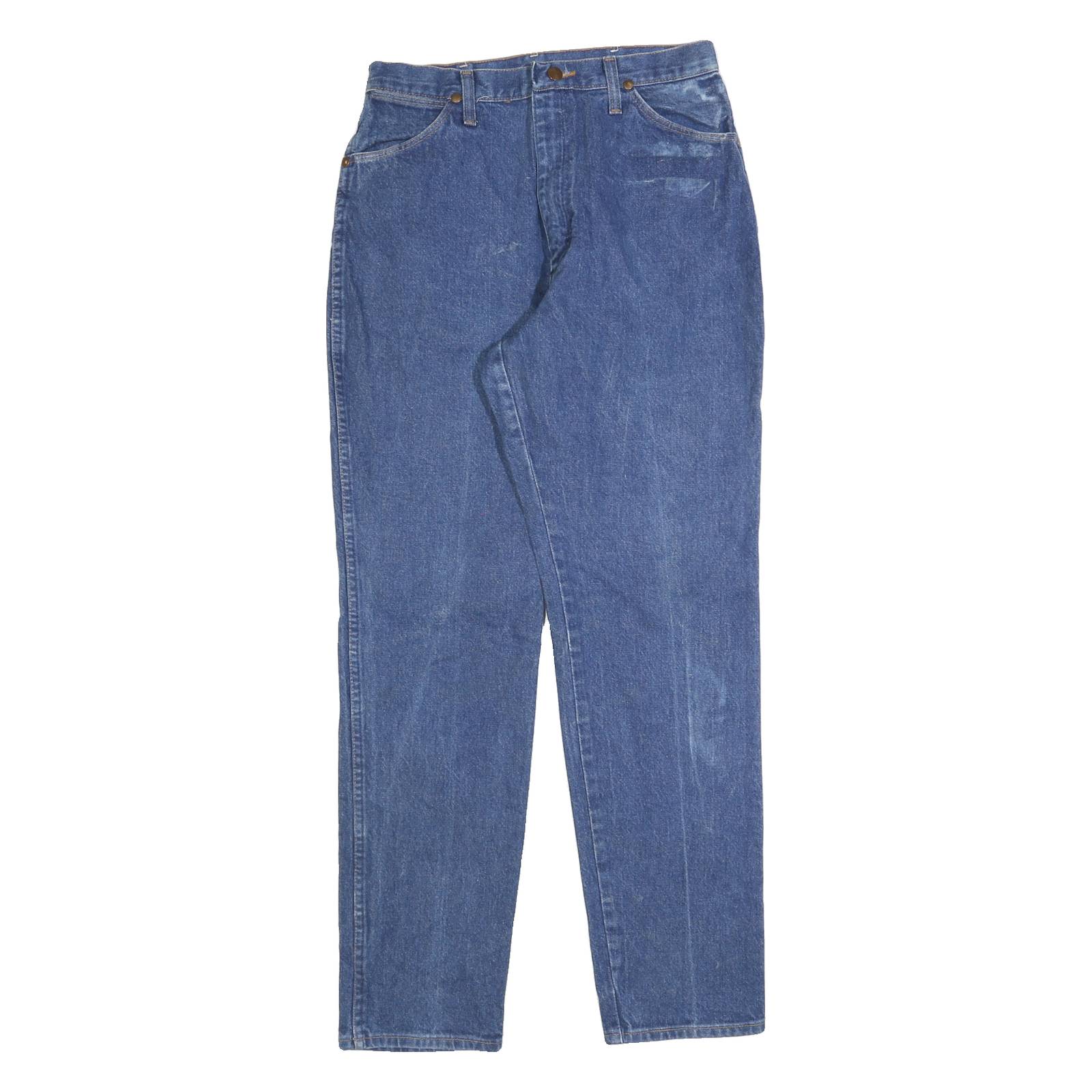 WRANGLER Womens Regular Blue Denim Medium Wash Jeans W30 L32 Classic Fit Zip