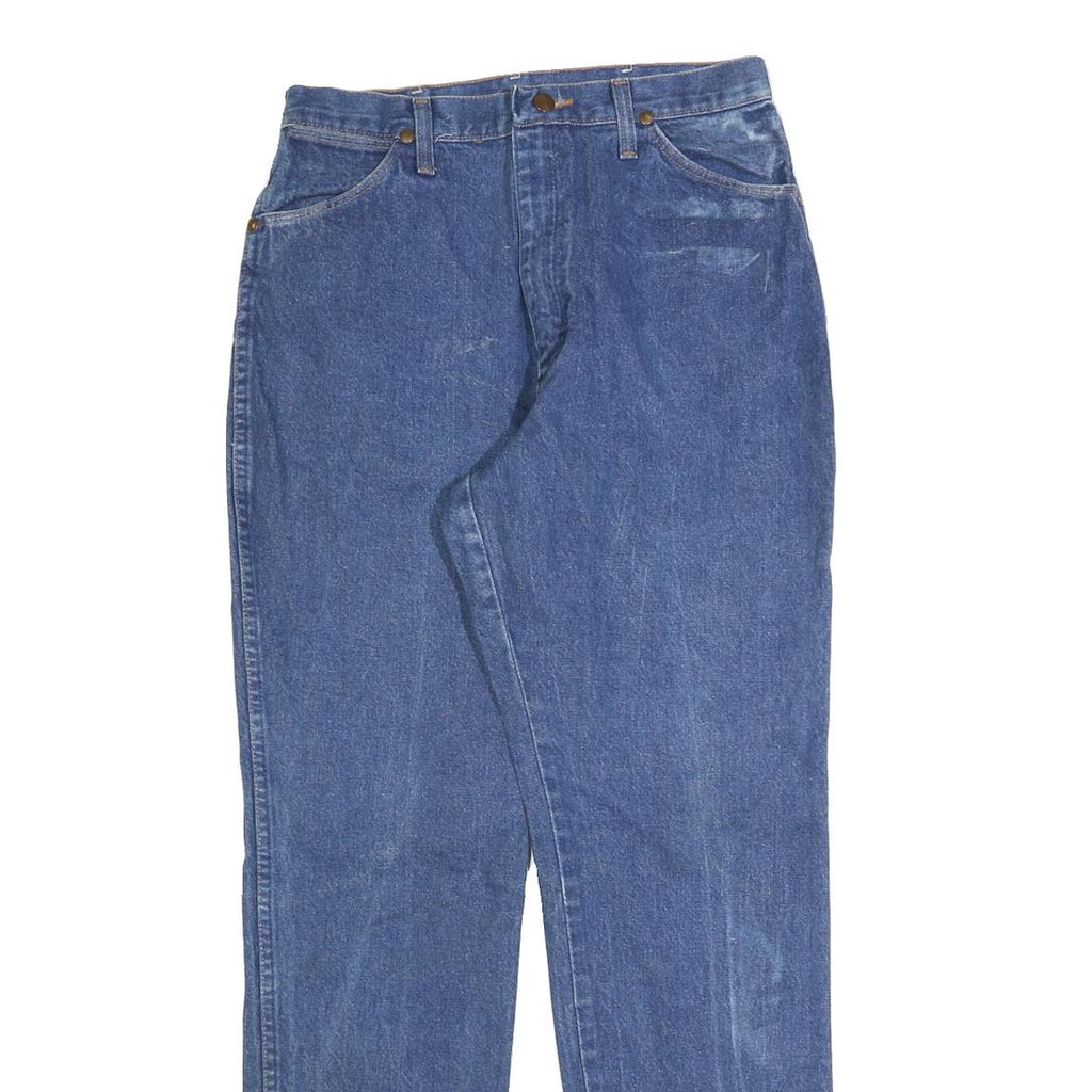 WRANGLER Womens Regular Blue Denim Medium Wash Jeans W30 L32 Classic Fit Zip