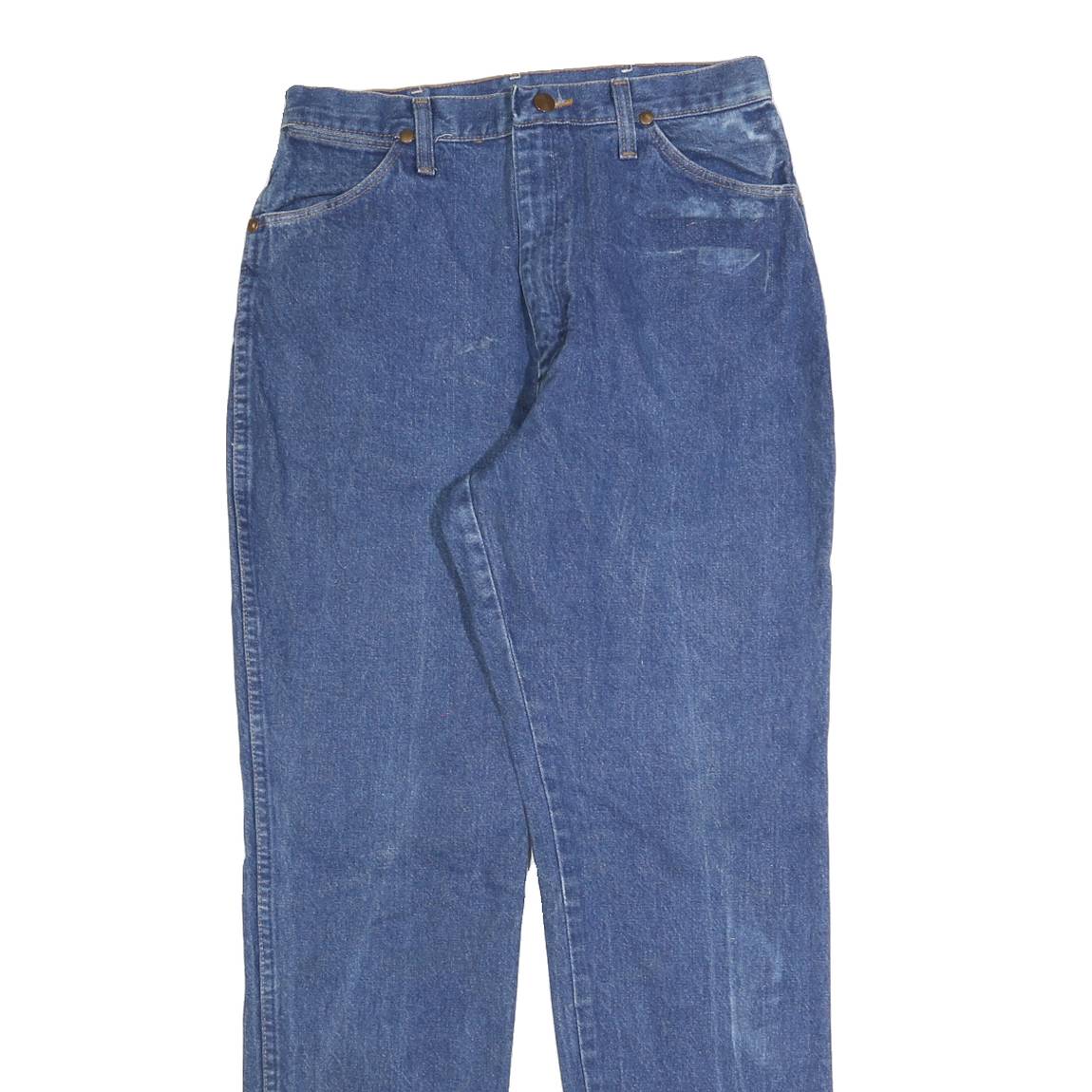 WRANGLER Womens Regular Blue Denim Medium Wash Jeans W30 L32 Classic Fit Zip