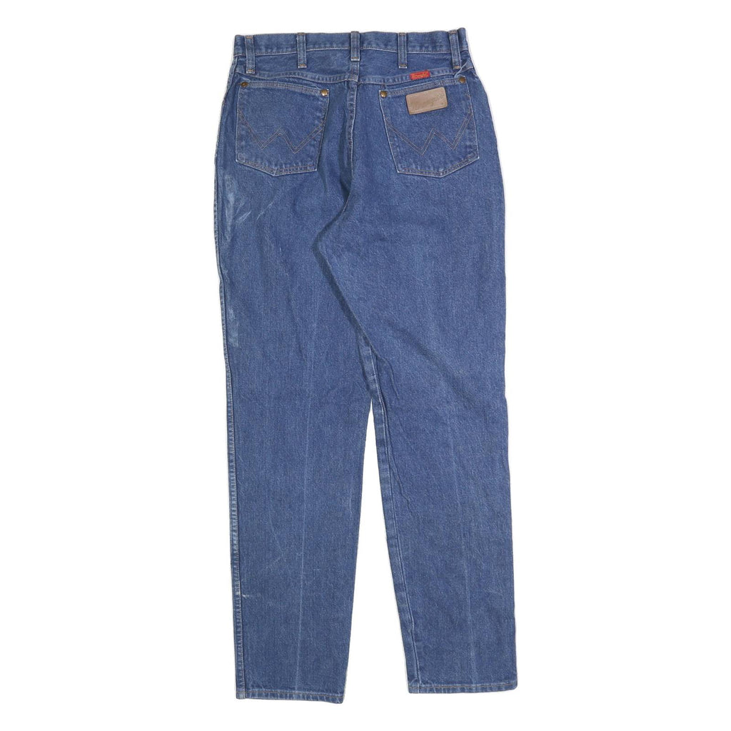 WRANGLER Womens Regular Blue Denim Medium Wash Jeans W30 L32 Classic Fit Zip