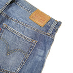 LEVI'S Womens Denim Blue Casual Shorts L W34 Distressed Style