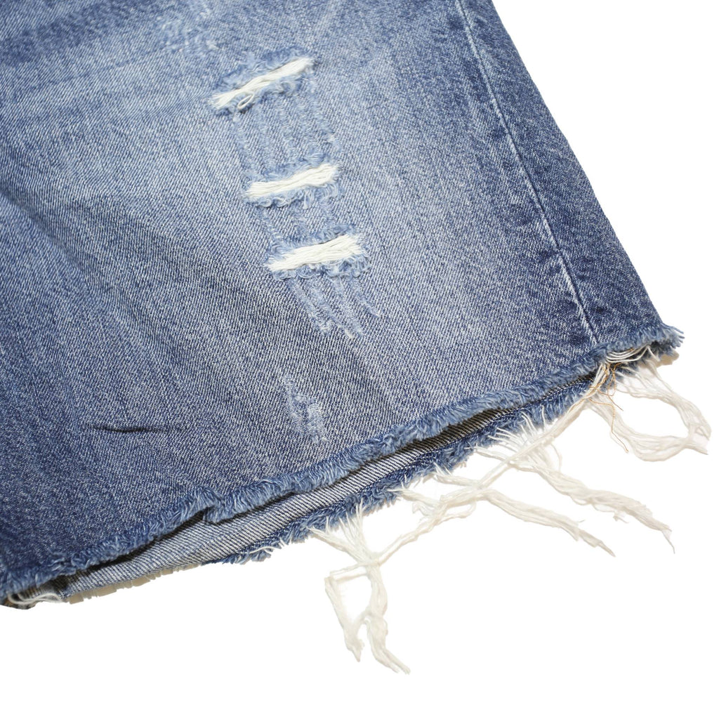 LEVI'S Womens Denim Blue Casual Shorts L W34 Distressed Style
