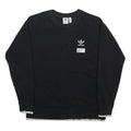 ADIDAS Womens Black Sweatshirt Crew Neck UK 10 Cotton Blend Pullover Casual