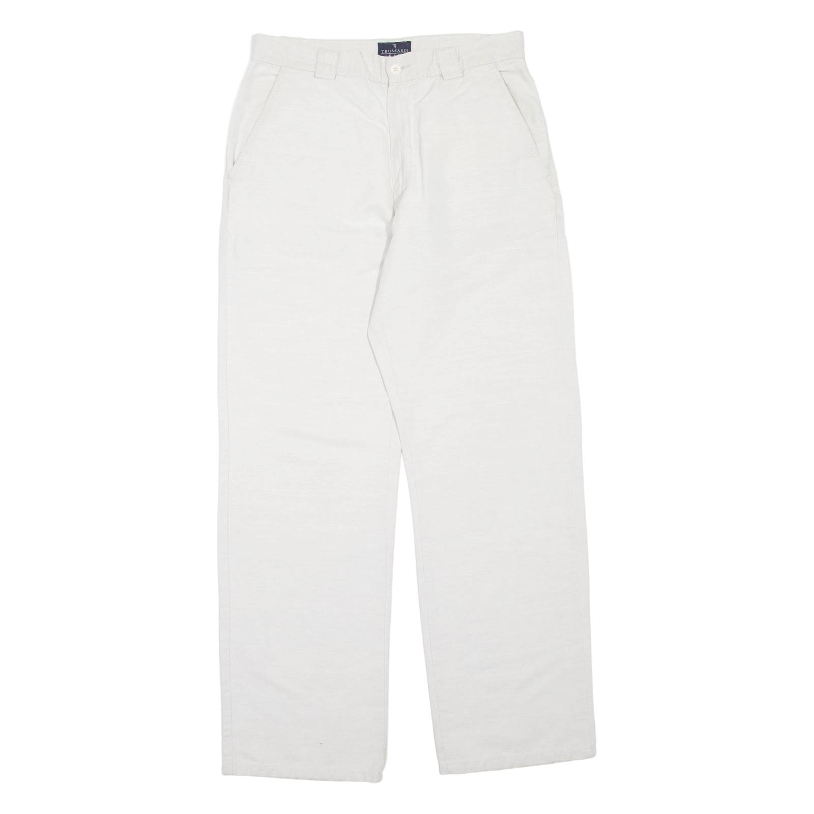 TRUSSARDI JEANS Womens Trousers Grey Regular Straight W30 L32