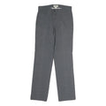 DOCKERS Mens Cotton Grey Regular Straight Trousers W30 L29 Classic Zip Casual