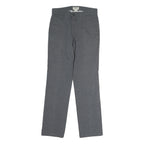 DOCKERS Mens Cotton Grey Regular Straight Trousers W30 L29 Classic Zip Casual