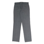 DOCKERS Mens Cotton Grey Regular Straight Trousers W30 L29 Classic Zip Casual