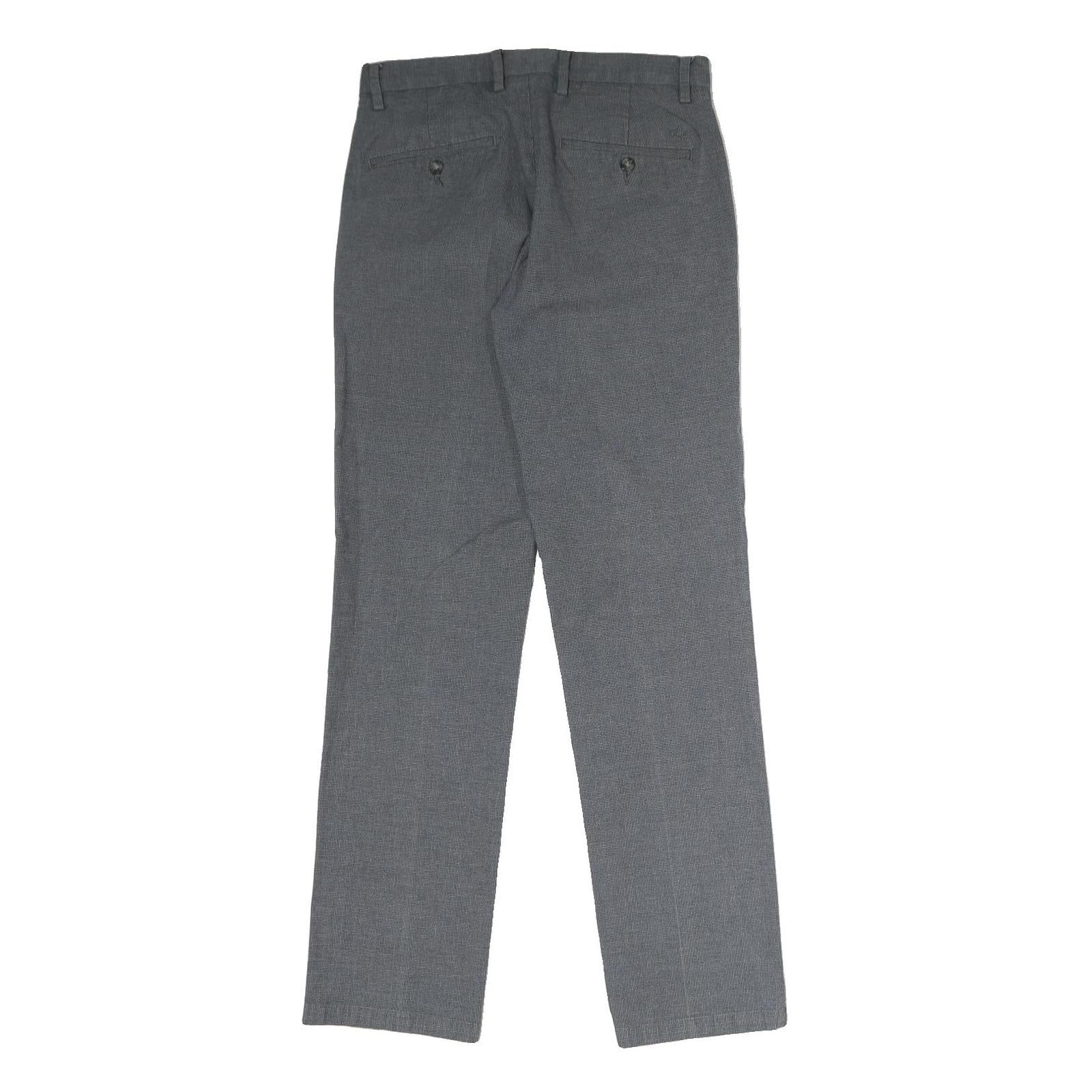 DOCKERS Mens Cotton Grey Regular Straight Trousers W30 L29 Classic Zip Casual