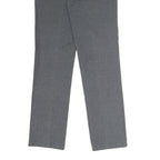DOCKERS Mens Cotton Grey Regular Straight Trousers W30 L29 Classic Zip Casual