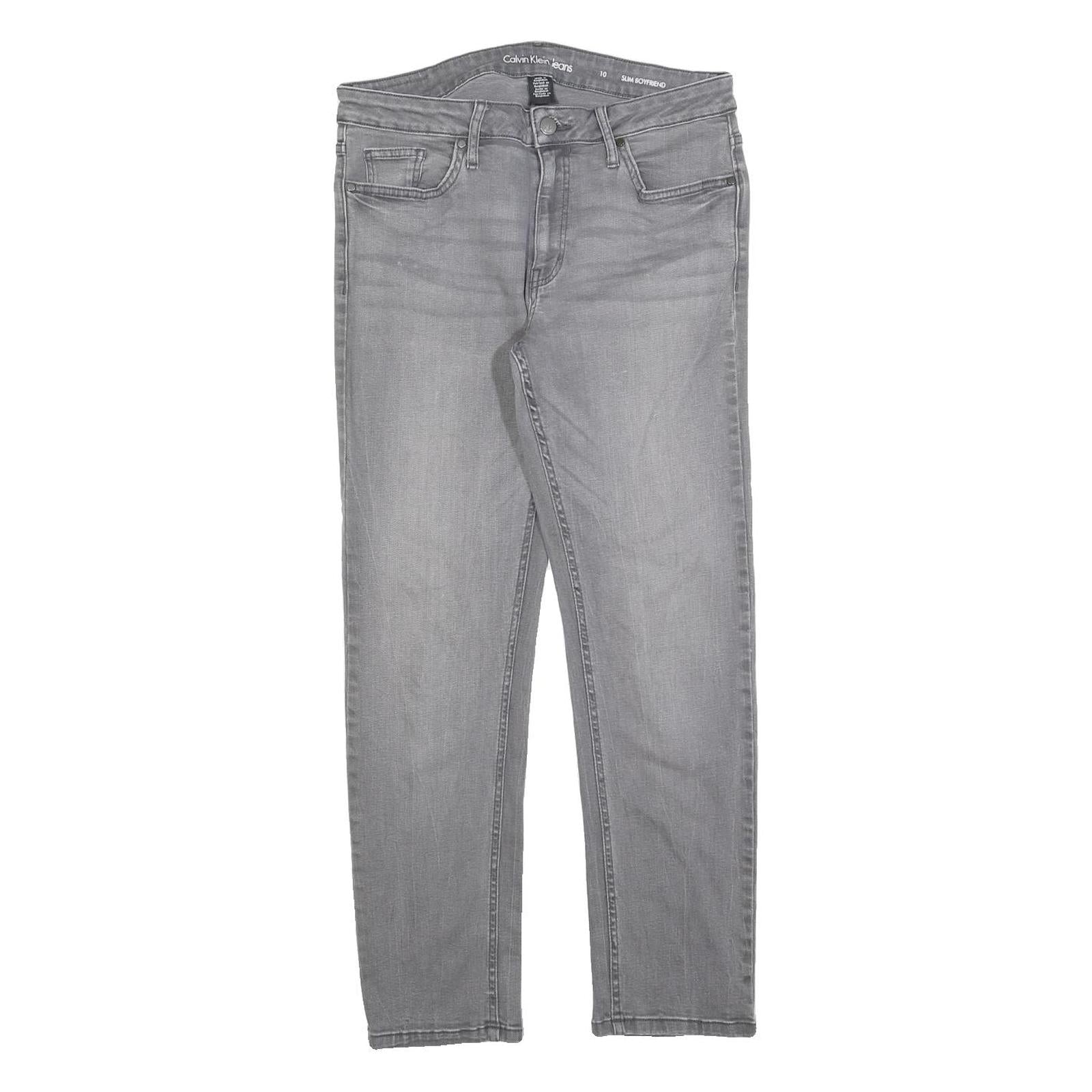 CALVIN KLEIN JEANS Womens Slim Grey Denim Slim Skinny Jeans W30 L28 Stretch