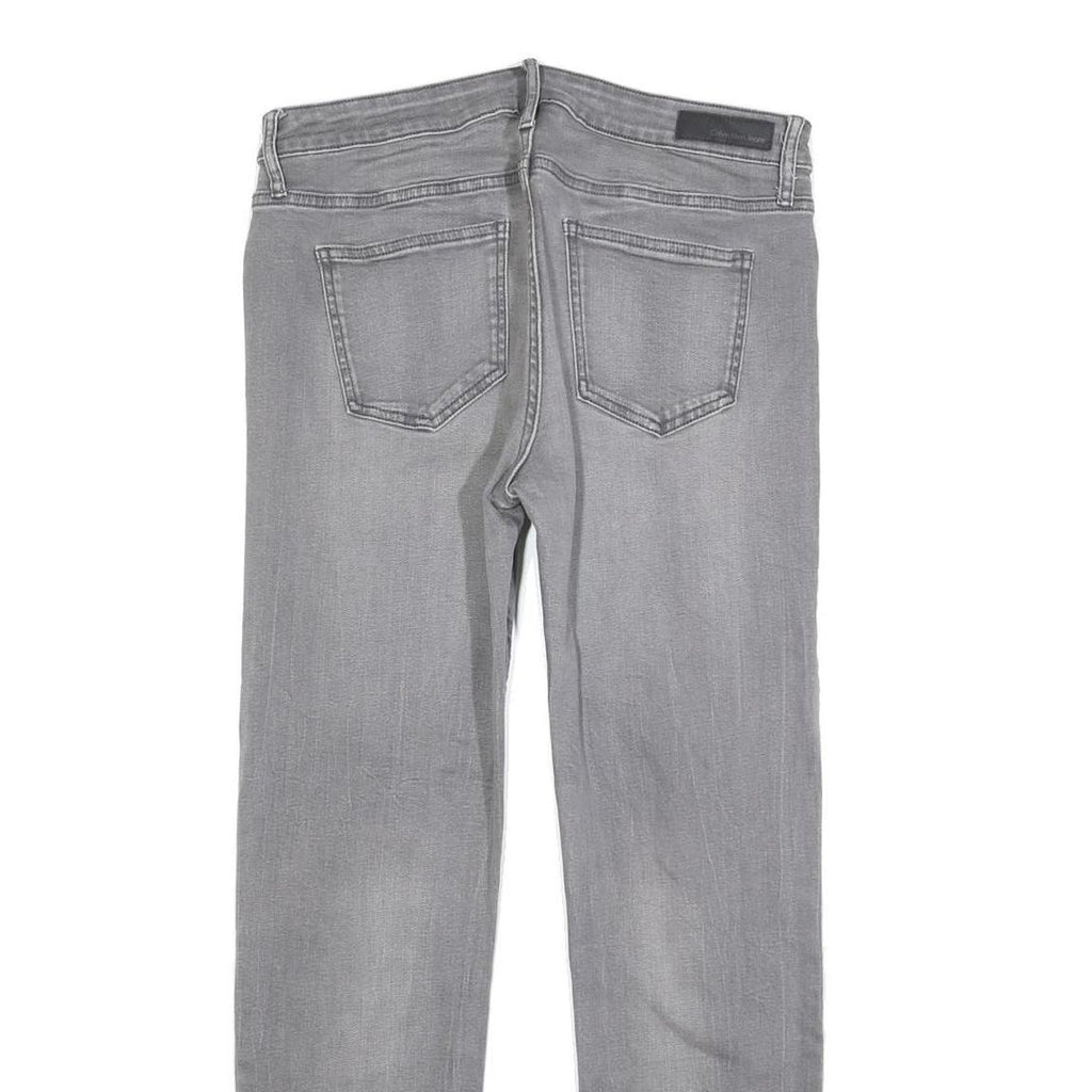 CALVIN KLEIN JEANS Womens Slim Grey Denim Slim Skinny Jeans W30 L28 Stretch