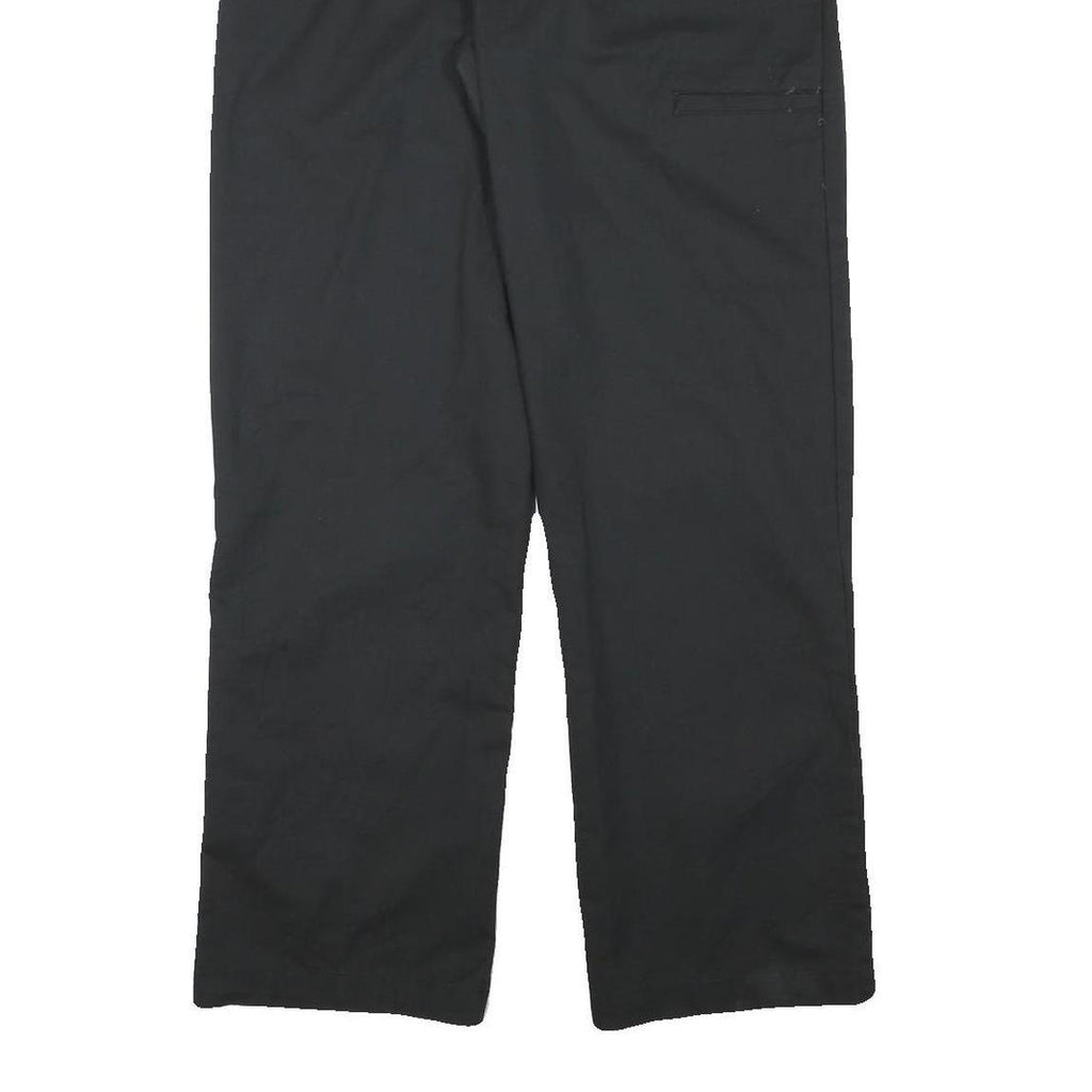 DICKIES Mens Cotton Blend Black Regular Straight Trousers W32 L30 Workwear