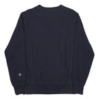 CHAMPION REVERSE WEAVE Mens Navy Blue Crew Neck M Cotton Sweatshirt Logo