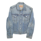 LEVI'S Womens Blue Denim Jacket S Cotton Button Front Classic Fit Casual