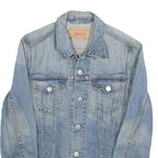 LEVI'S Womens Blue Denim Jacket S Cotton Button Front Classic Fit Casual
