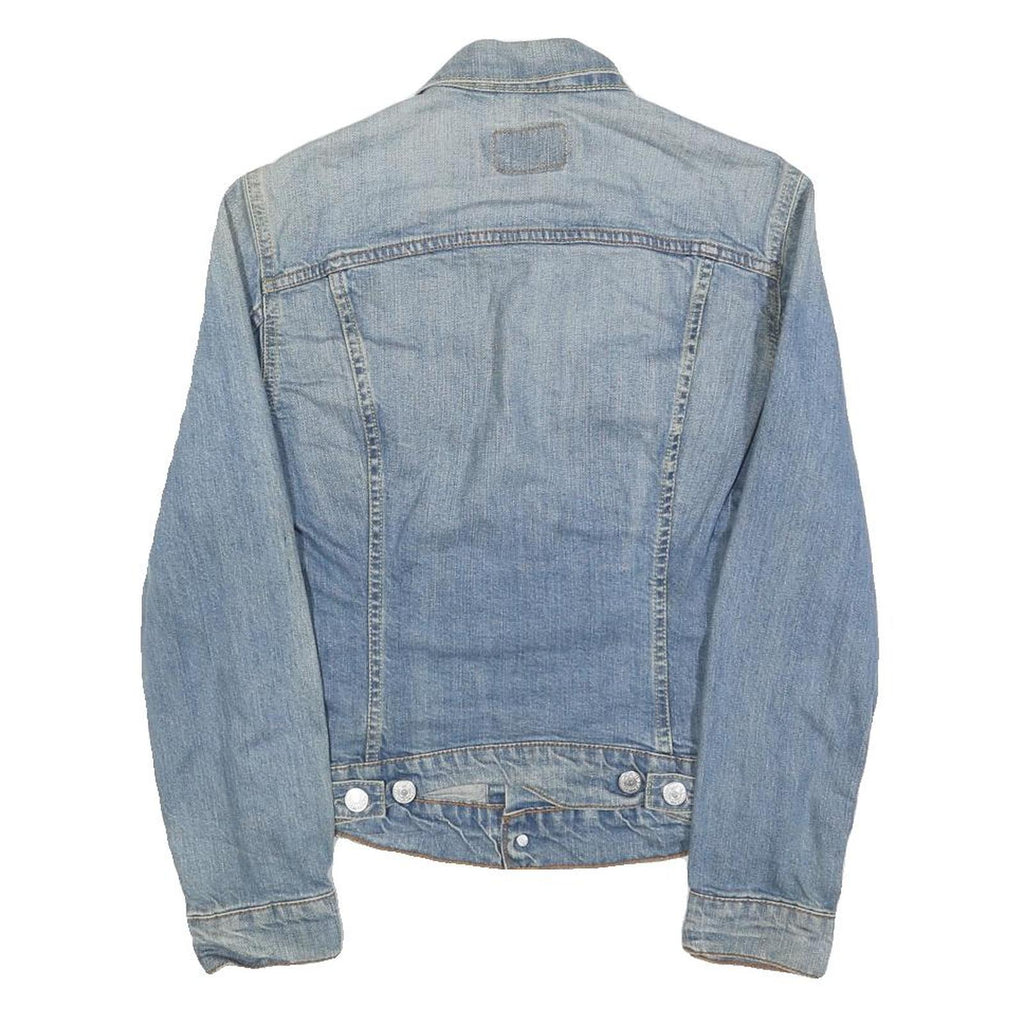 LEVI'S Womens Blue Denim Jacket S Cotton Button Front Classic Fit Casual