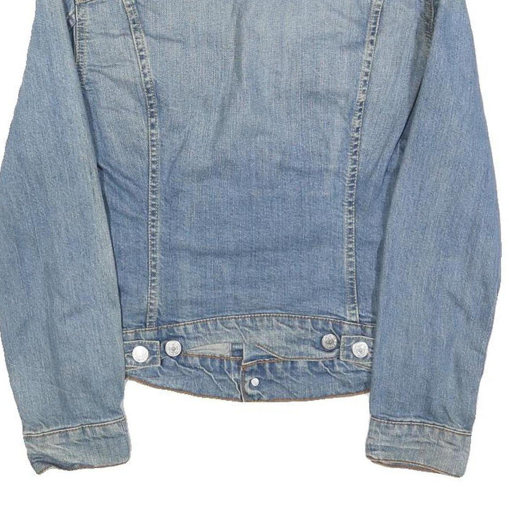 LEVI'S Womens Blue Denim Jacket S Cotton Button Front Classic Fit Casual