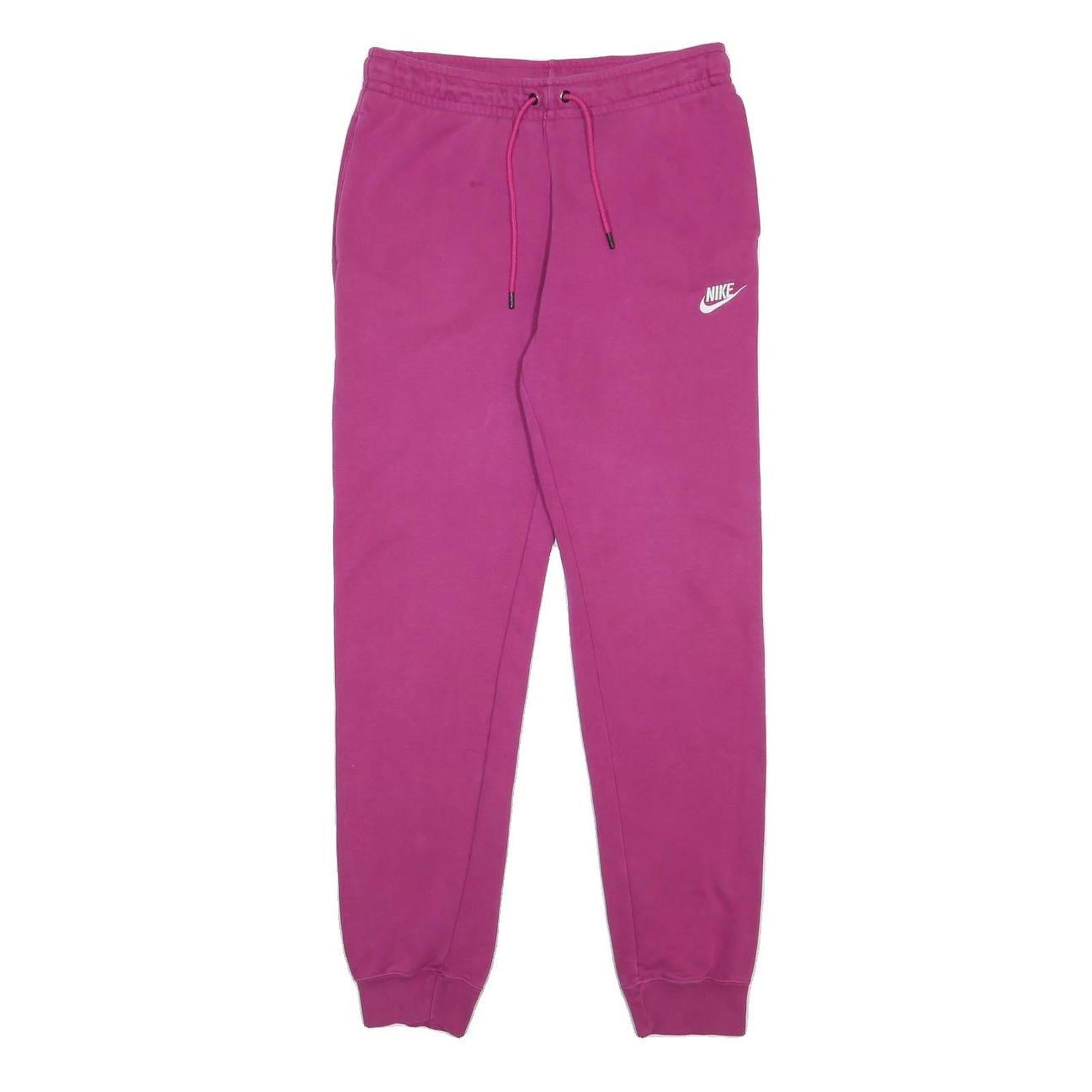 NIKE Womens Joggers Pink Slim Tapered S W28 L29 Cotton Blend Casual Sportswear