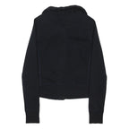 ABERCROMBIE & FITCH Womens Navy Blue Button Cotton Blend Jacket S Knit Collar