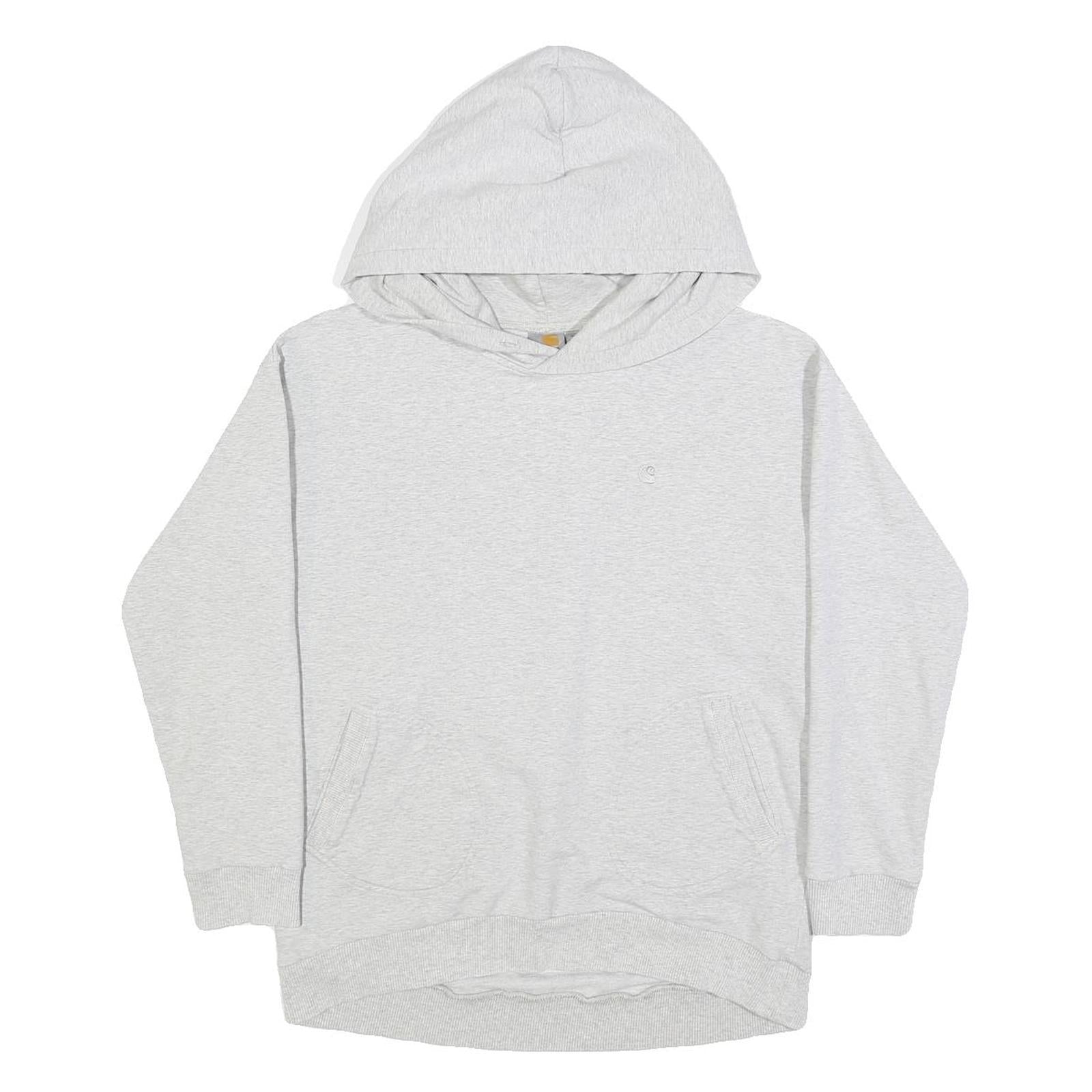 CARHARTT Womens Grey Pullover Hoodie S Soft Cotton Blend Casual Style