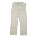LEVI'S Mens Cotton Blend Beige Regular Fit Straight Leg Trousers W34 L32 Casual