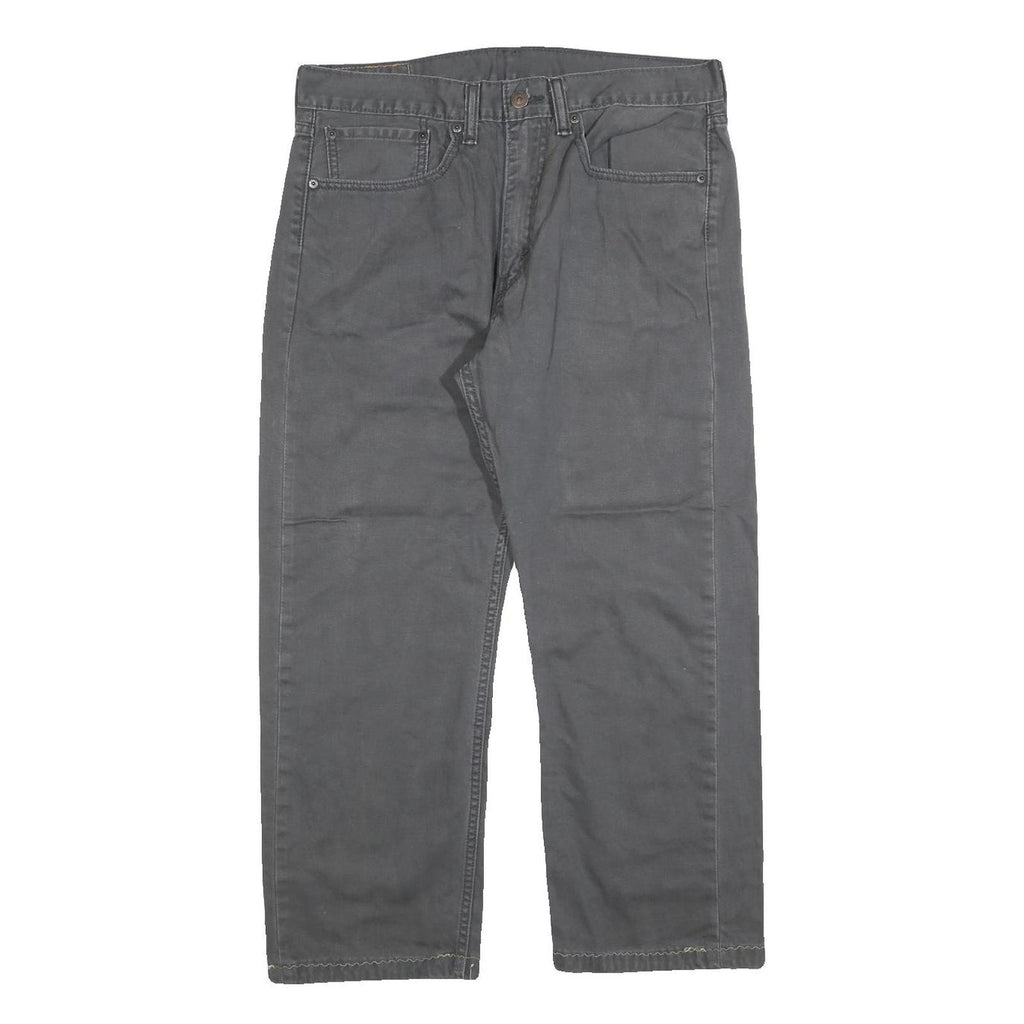 LEVI'S 505 Mens Jeans Grey Regular Straight Denim Medium W34 L25