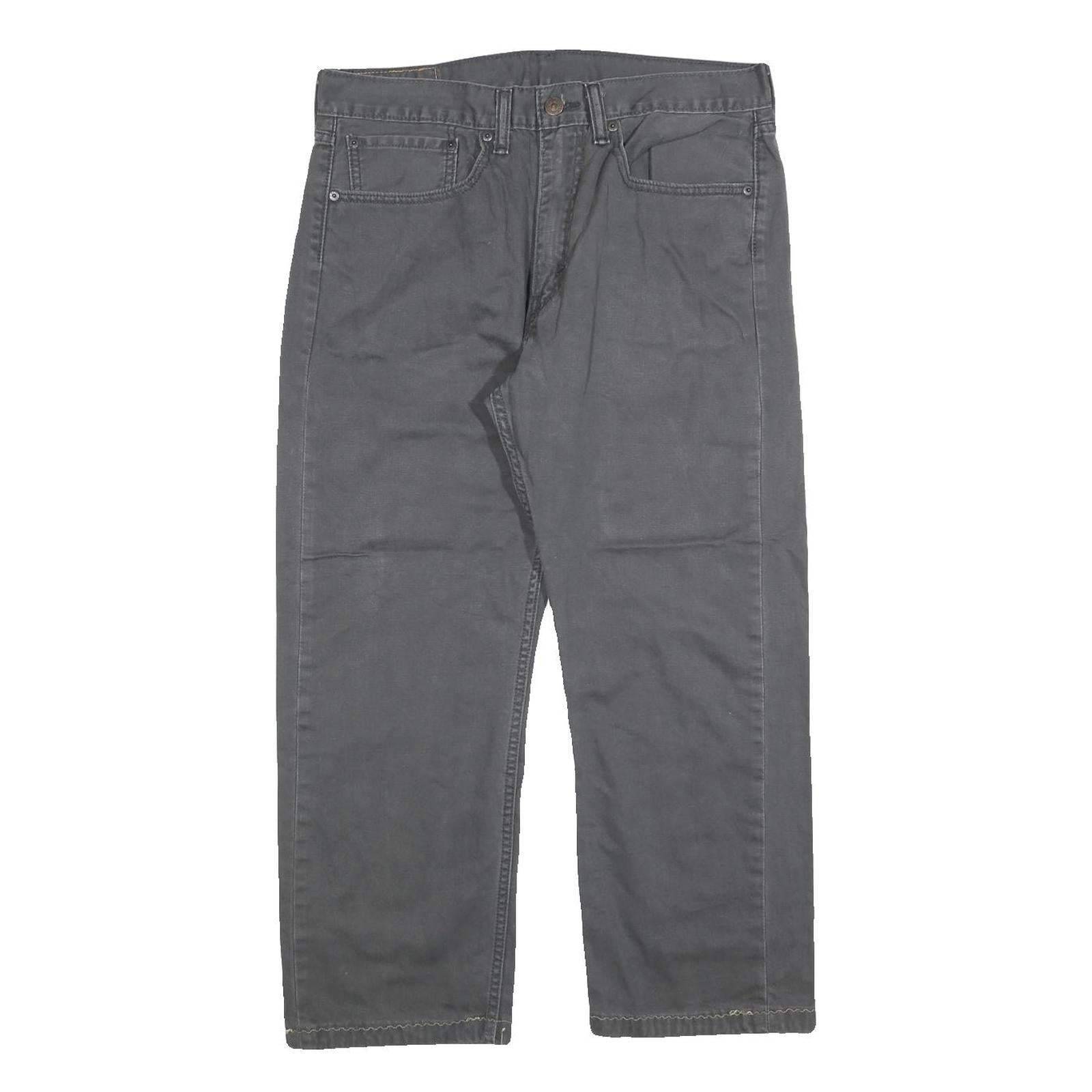 LEVI'S 505 Mens Jeans Grey Regular Straight Denim Medium W34 L25