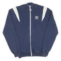 ADIDAS Mens Blue & White Sports Logo Zip Jacket S Cotton Blend Casual