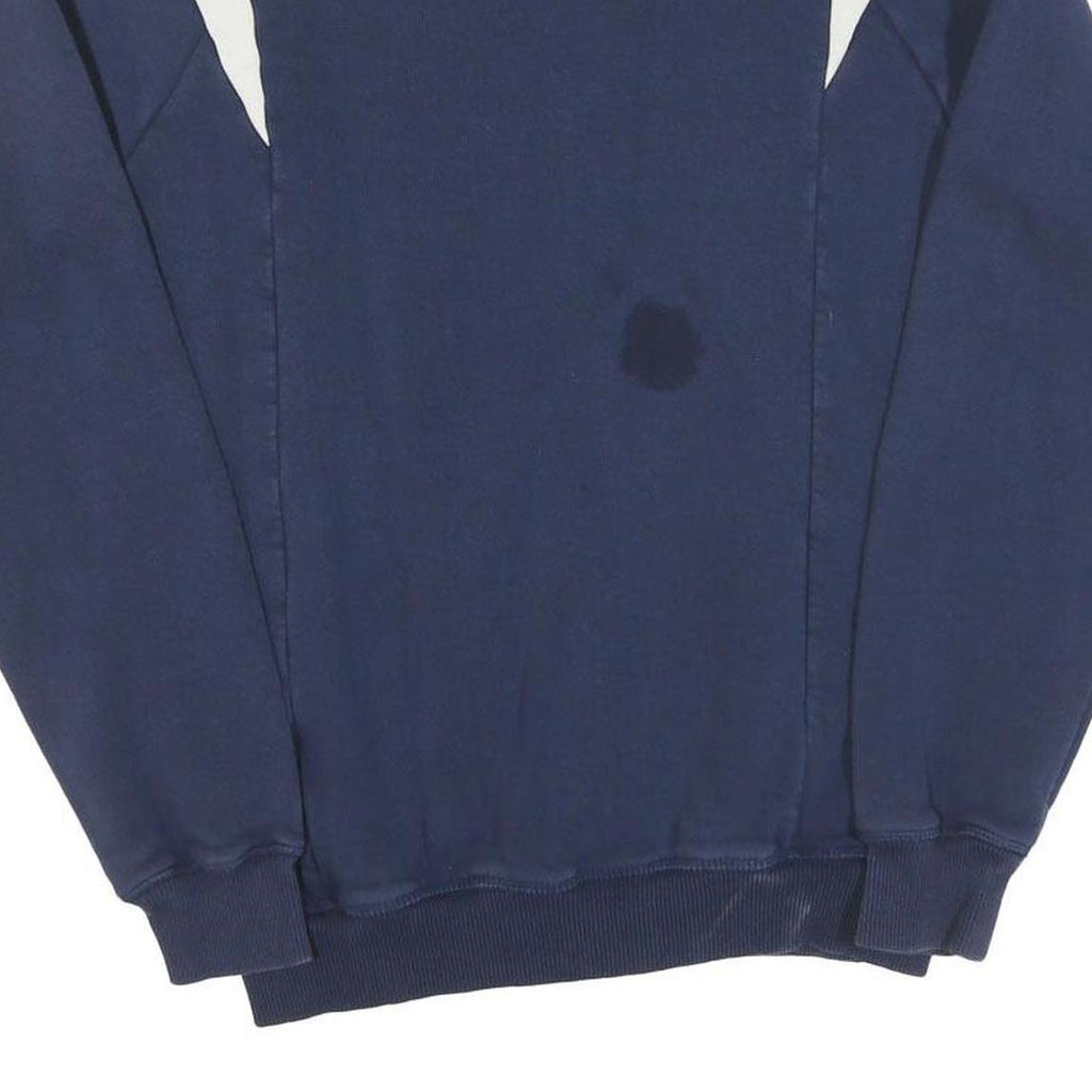 ADIDAS Mens Blue & White Sports Logo Zip Jacket S Cotton Blend Casual