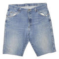 WRANGLER Mens Denim Blue Shorts L W38 Classic Cotton Blend Casual Relaxed Fit