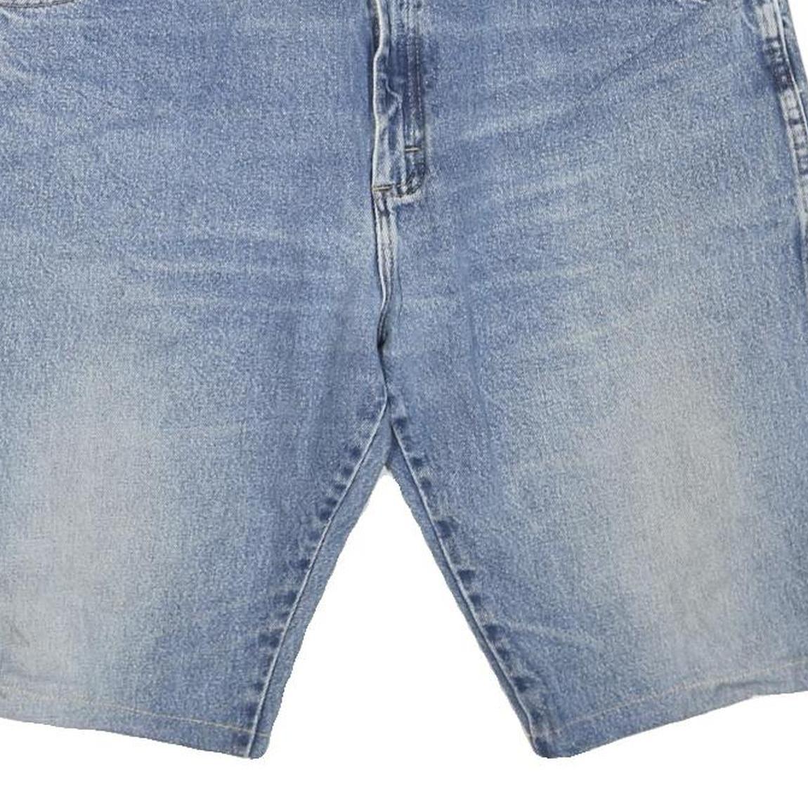 WRANGLER Mens Denim Blue Shorts L W38 Classic Cotton Blend Casual Relaxed Fit