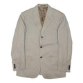 VALENTINO Mens Beige Cotton Blazer XL Woven Button Closure Classic Tailored