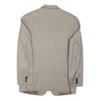 VALENTINO Mens Beige Cotton Blazer XL Woven Button Closure Classic Tailored