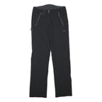 MAMMUT Womens Black Polyester Blend Regular Straight Trousers W28 L31 Zip Pocket