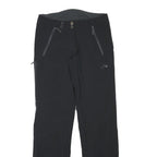 MAMMUT Womens Black Polyester Blend Regular Straight Trousers W28 L31 Zip Pocket