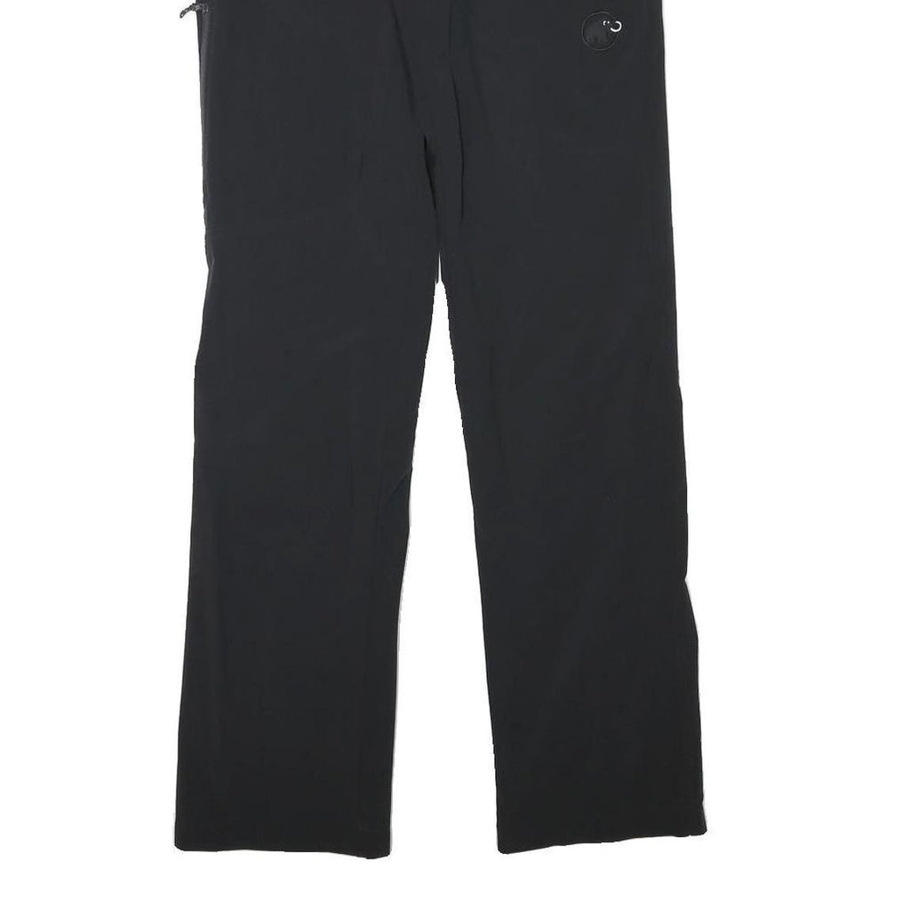 MAMMUT Womens Black Polyester Blend Regular Straight Trousers W28 L31 Zip Pocket
