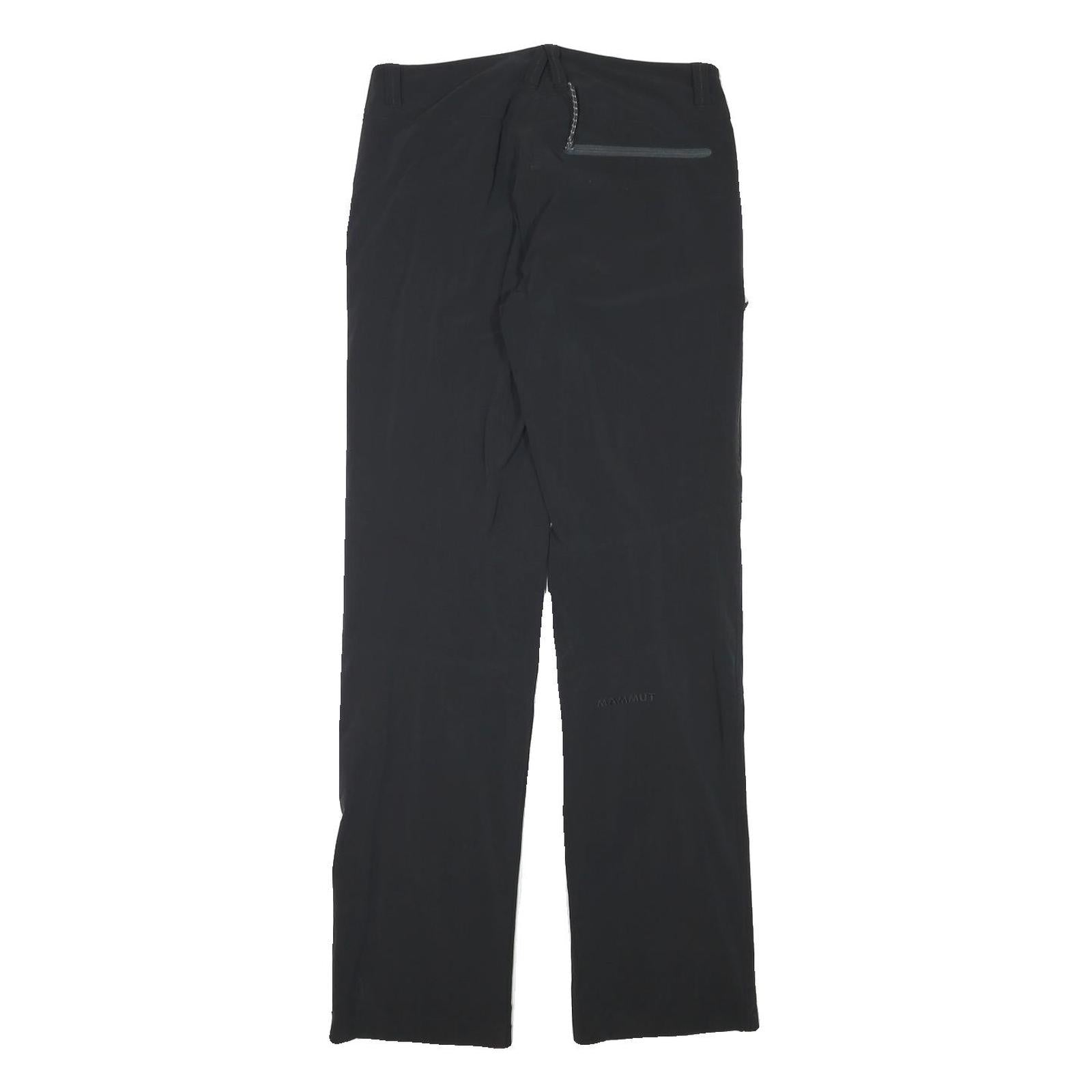 MAMMUT Womens Black Polyester Blend Regular Straight Trousers W28 L31 Zip Pocket