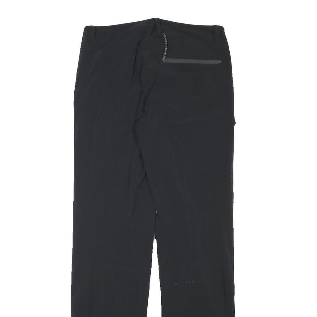 MAMMUT Womens Black Polyester Blend Regular Straight Trousers W28 L31 Zip Pocket