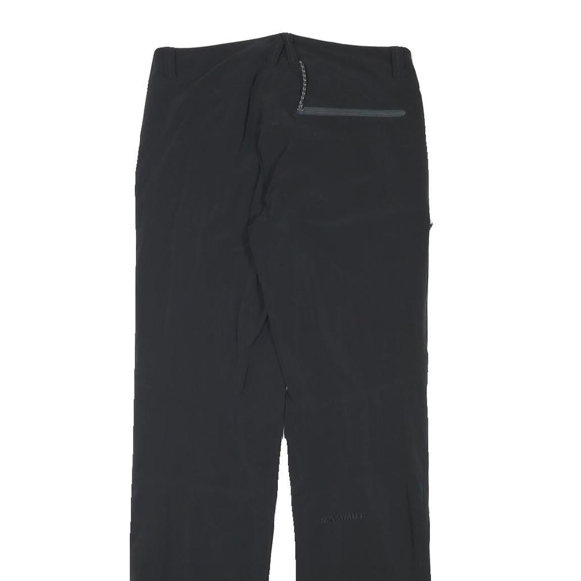 MAMMUT Womens Black Polyester Blend Regular Straight Trousers W28 L31 Zip Pocket