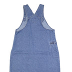 WOOLRICH Womens Blue Denim Shift Cotton Blend Sleeveless Midi XL Pinafore Dress