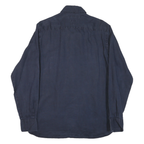 TOMMY HILFIGER Mens Navy Blue Shirt M Button-Down Collar Long Sleeve Cotton