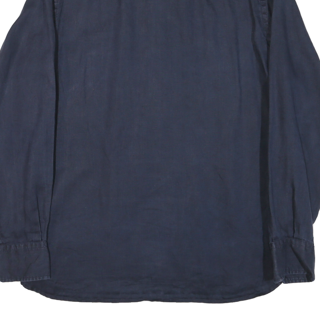 TOMMY HILFIGER Mens Navy Blue Shirt M Button-Down Collar Long Sleeve Cotton