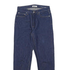 CARHARTT WIP Womens Slim Tapered Denim Dark Jeans W27 L26 Cotton Zip