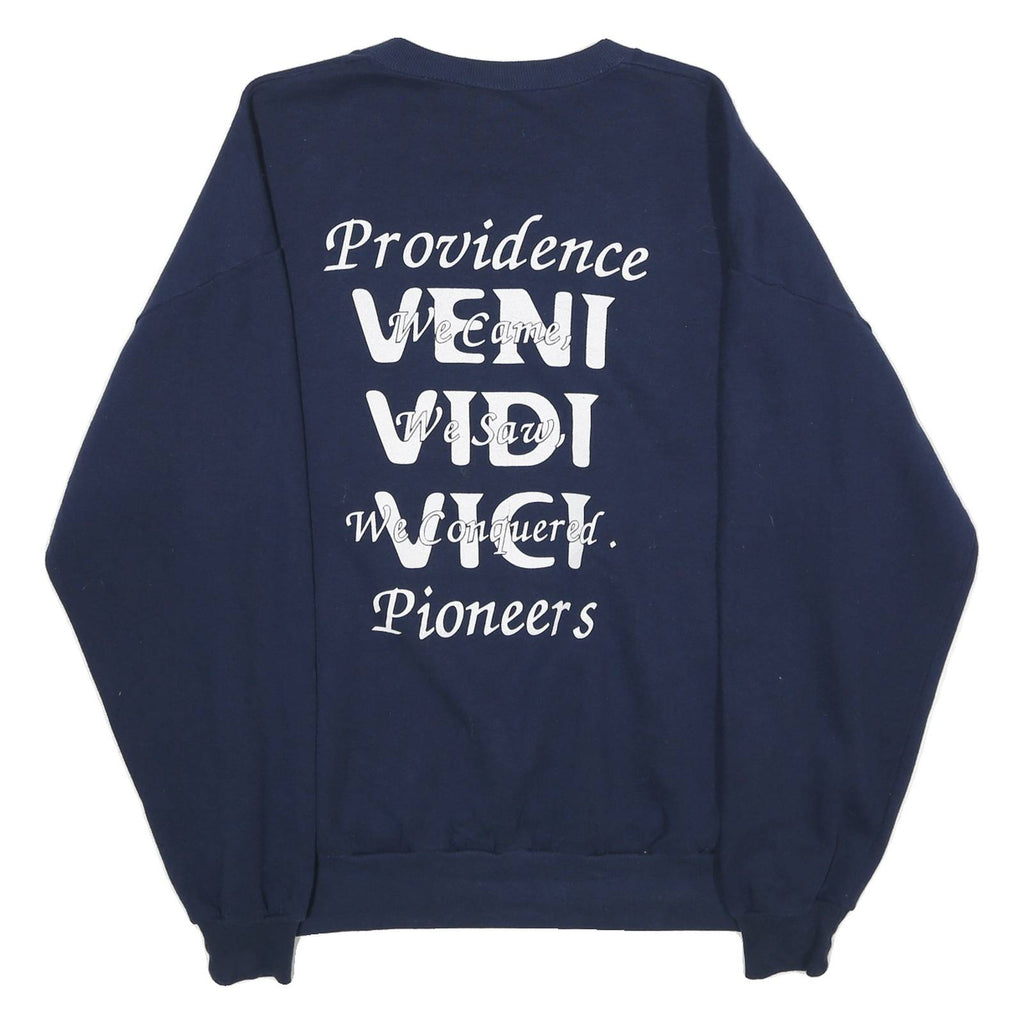 JERZEES Mens Navy Blue Burning Desire Crew Neck XL Graphic Print Sweatshirt