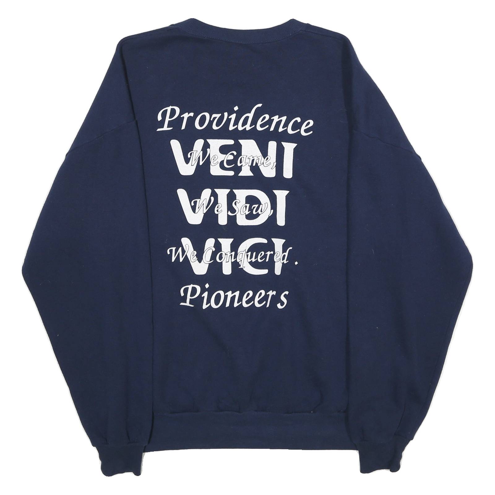 JERZEES Mens Navy Blue Burning Desire Crew Neck XL Graphic Print Sweatshirt