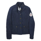 TOMMY HILFIGER Womens Navy Blue Quilted Jacket XS Polyester Zip Classic Fit