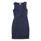 JENNY PACKHAM Womens Navy Blue Sleeveless Pencil Dress Polyester Blend UK 12
