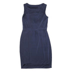 JENNY PACKHAM Womens Navy Blue Sleeveless Pencil Dress Polyester Blend UK 12