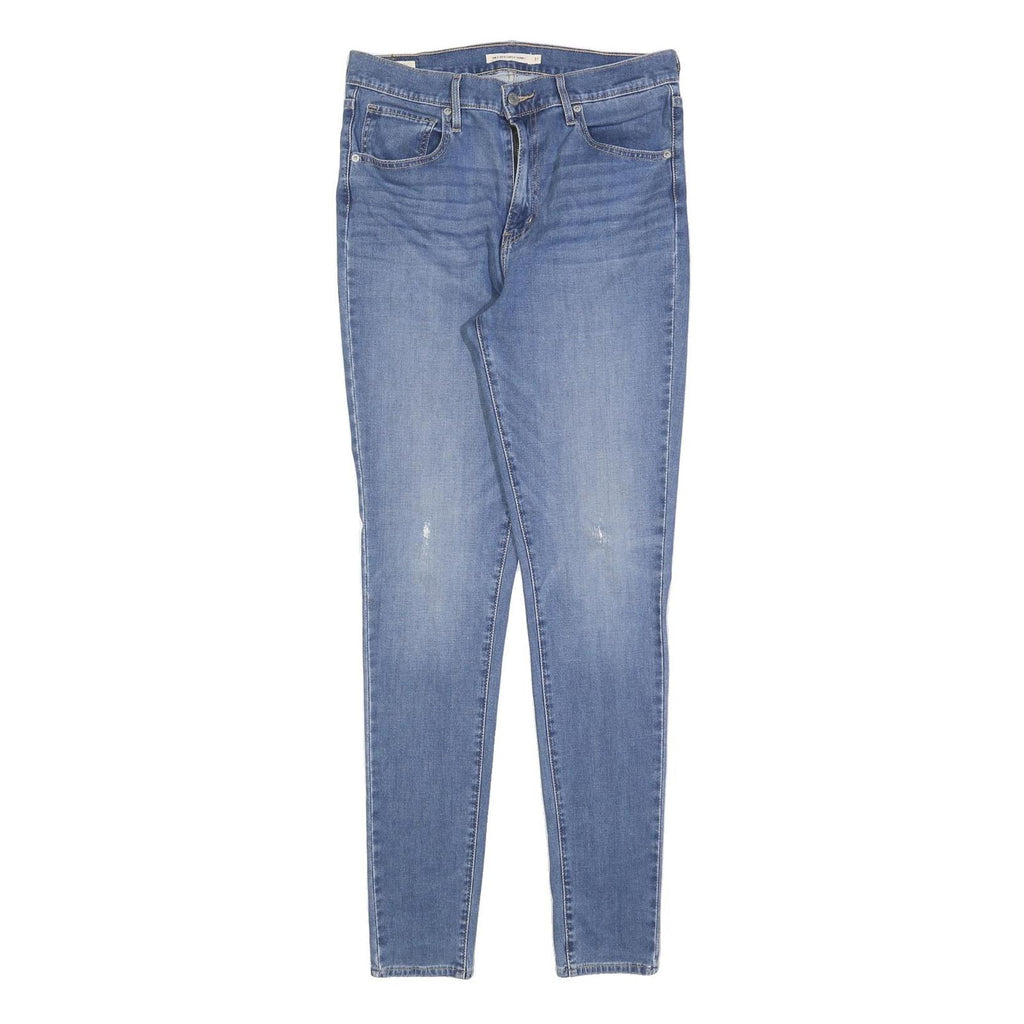 LEVI'S Womens Blue Slim Skinny Denim Light Wash W31 L32 Zip Cotton Blend Jeans